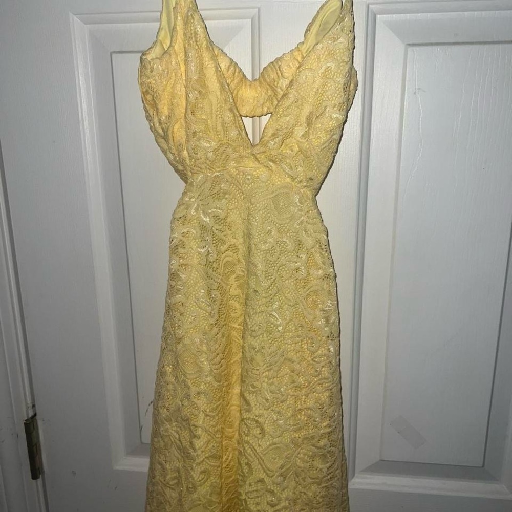 Lucy in the Sky Yellow Lace Dress